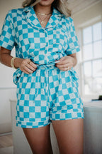 Teal Checkered Loungewear