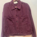 Back Pleated Jacket: Cherry Lacquer