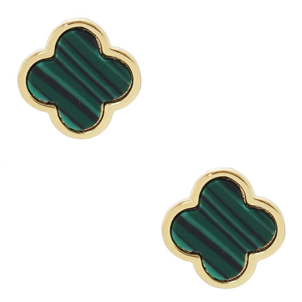 Gold-Dipped Clover Earring