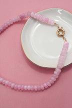 Pretty Pink Stone Necklace