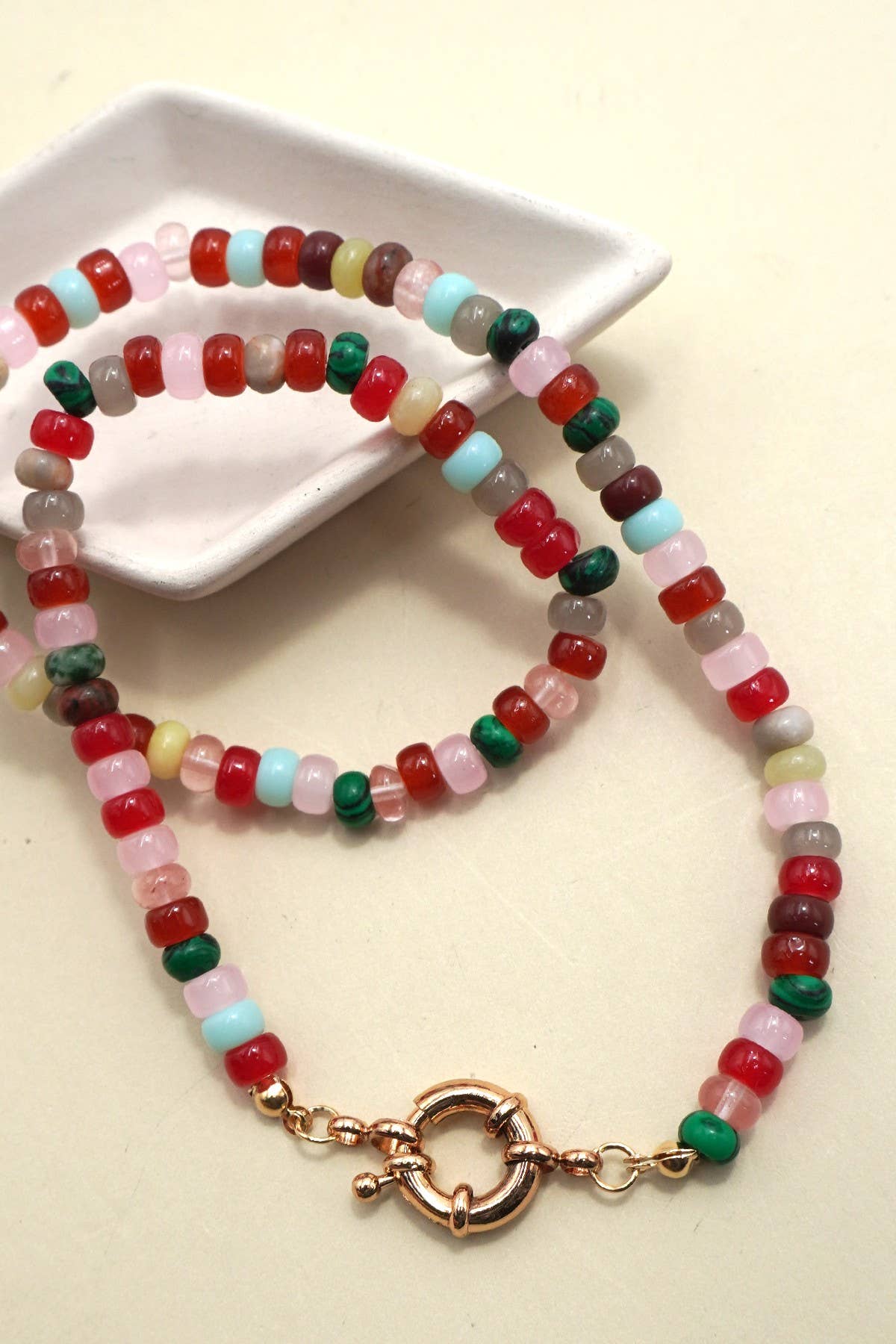 Natural Stone Beaded Necklace