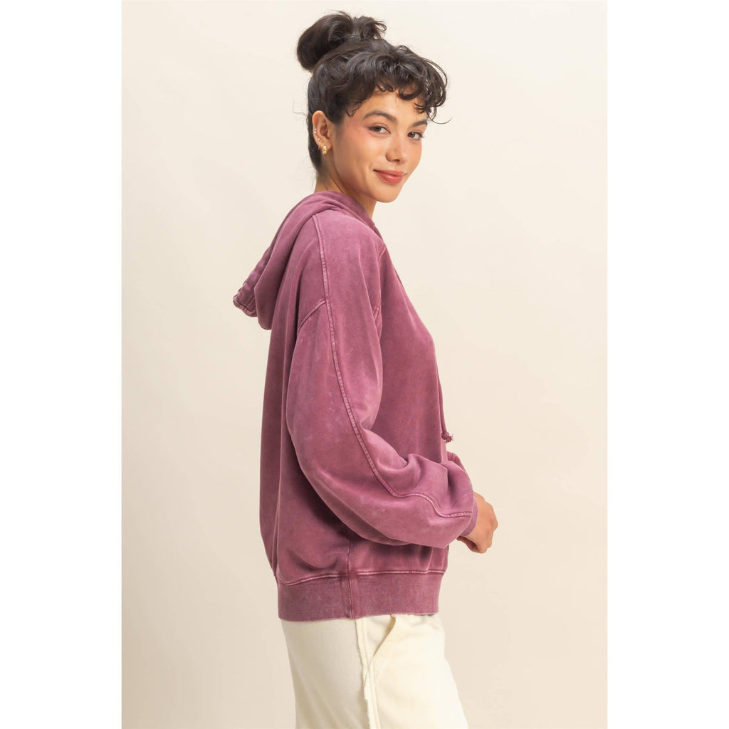 Pink Santa Washed Hoodie