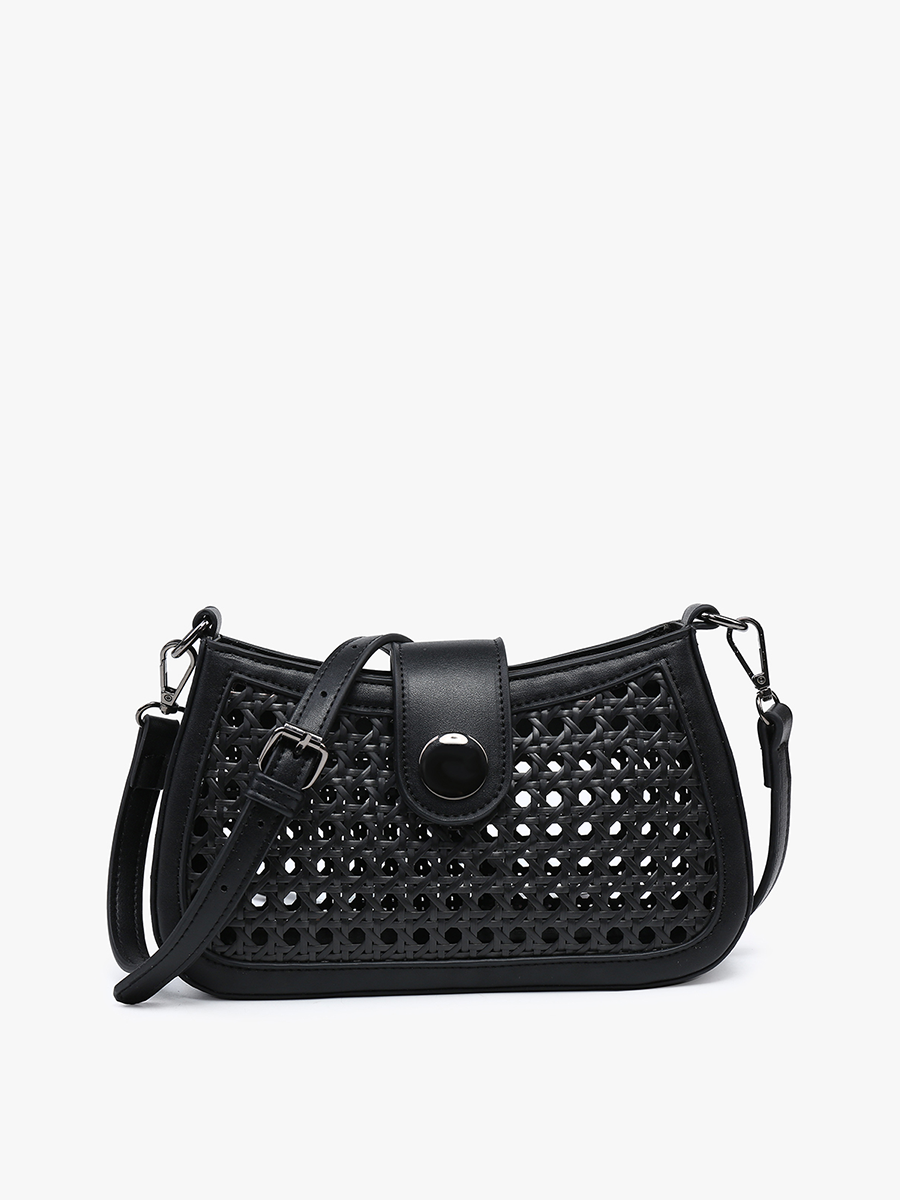 Rattan Snap Crossbody