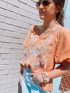 Mango Embroidered Top