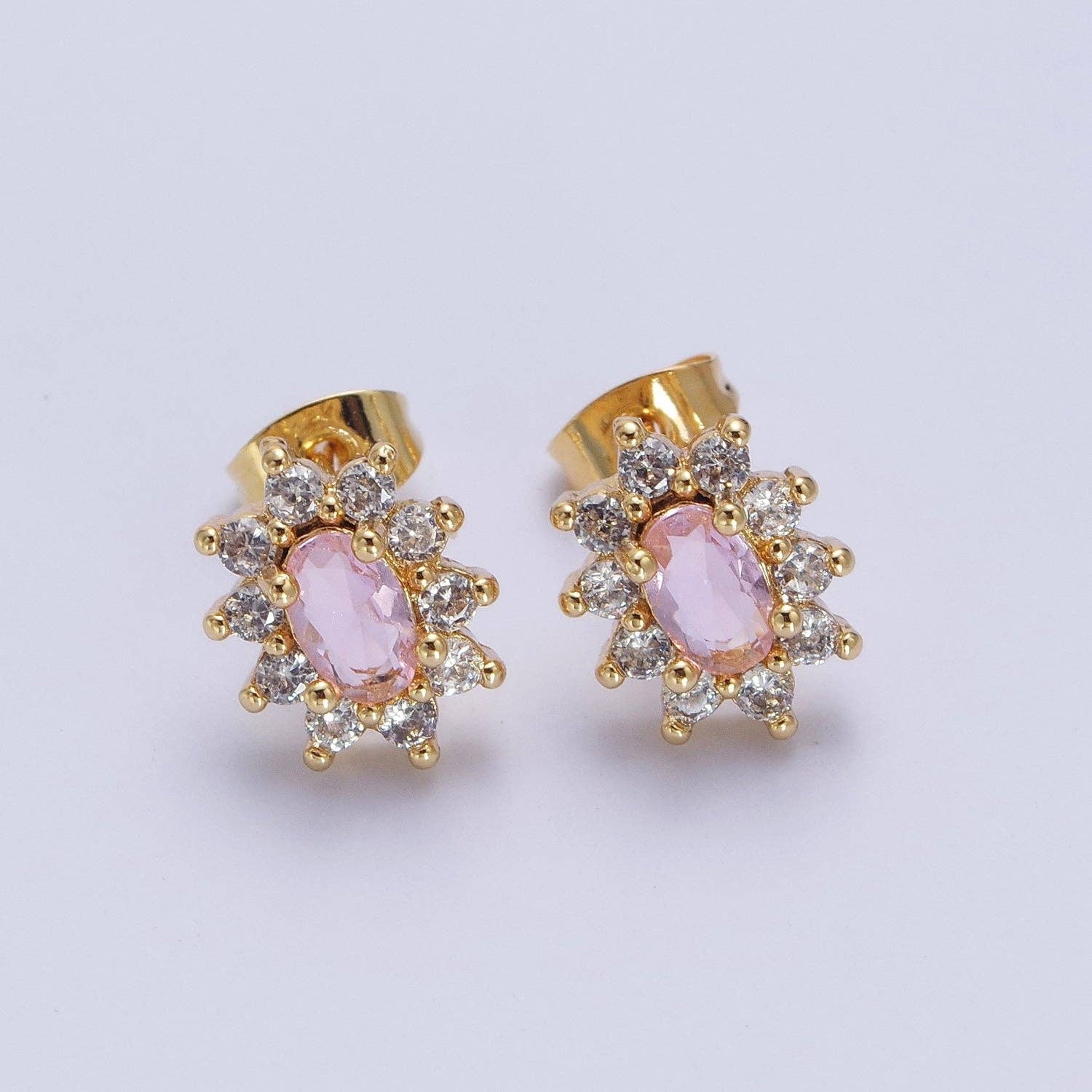 Pink Celestial Sun Burst Studs