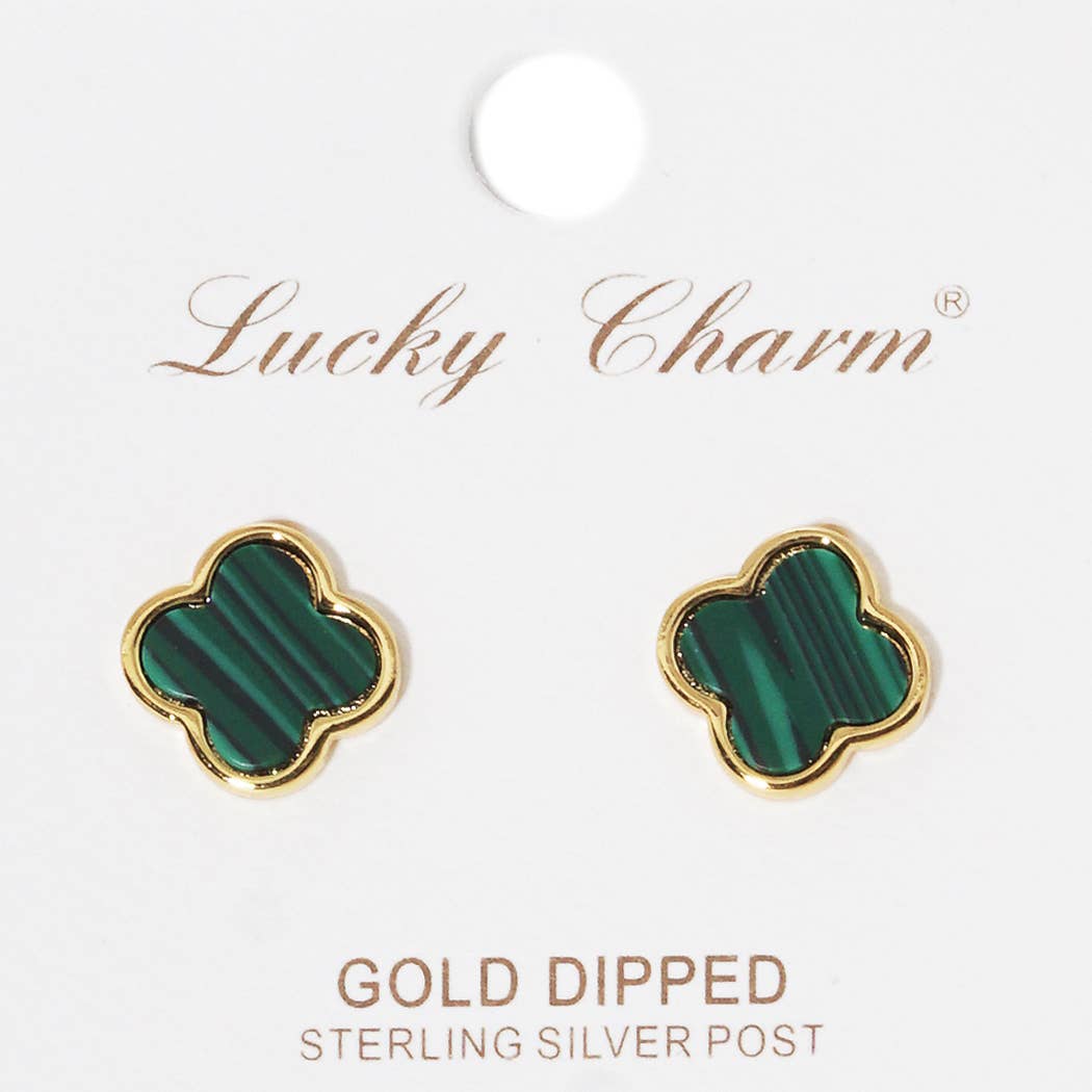 Gold-Dipped Clover Earring