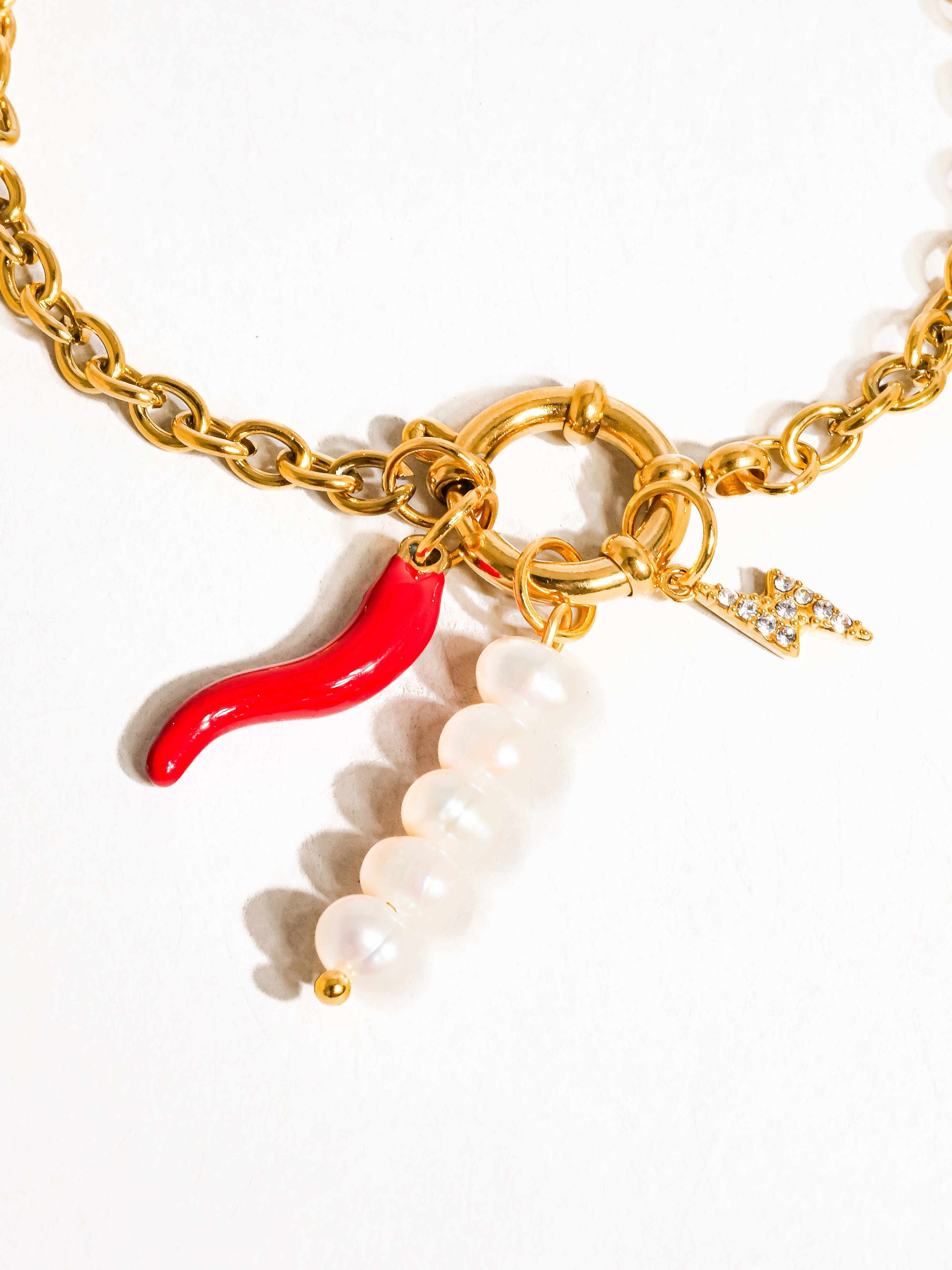 Non-Tarnish Pepper Pearl Bracelet