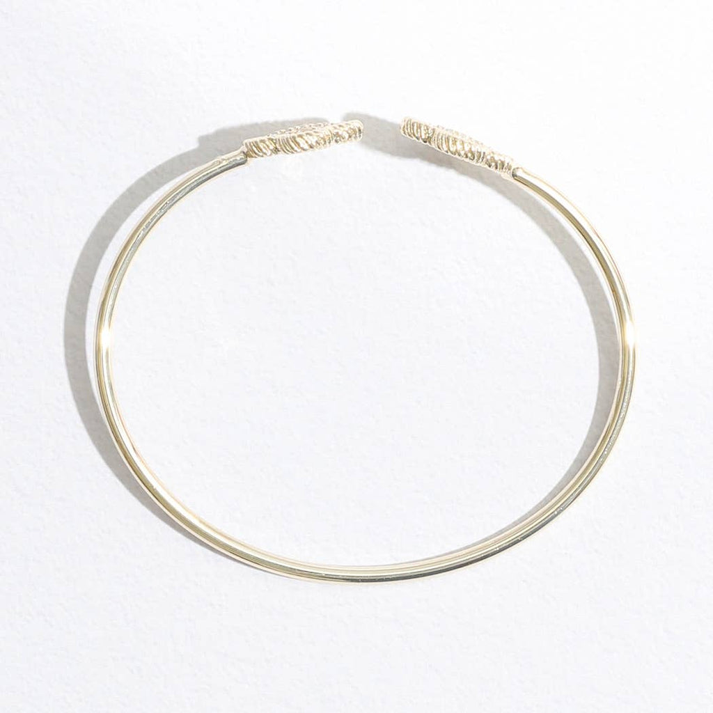 Gold CZ Clover Bracelet