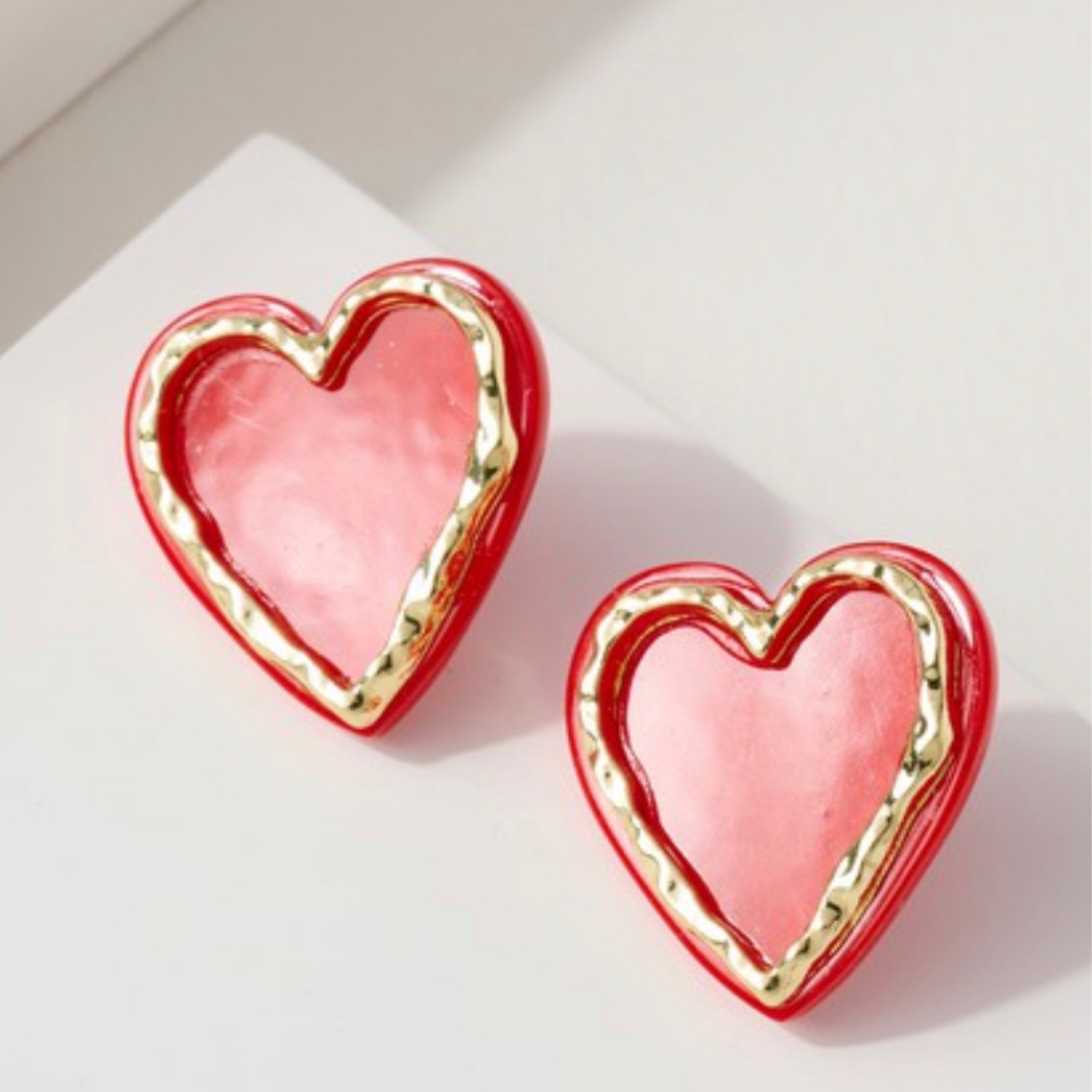 Red Heart Studs