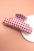 Pink Plaid Claw Clip