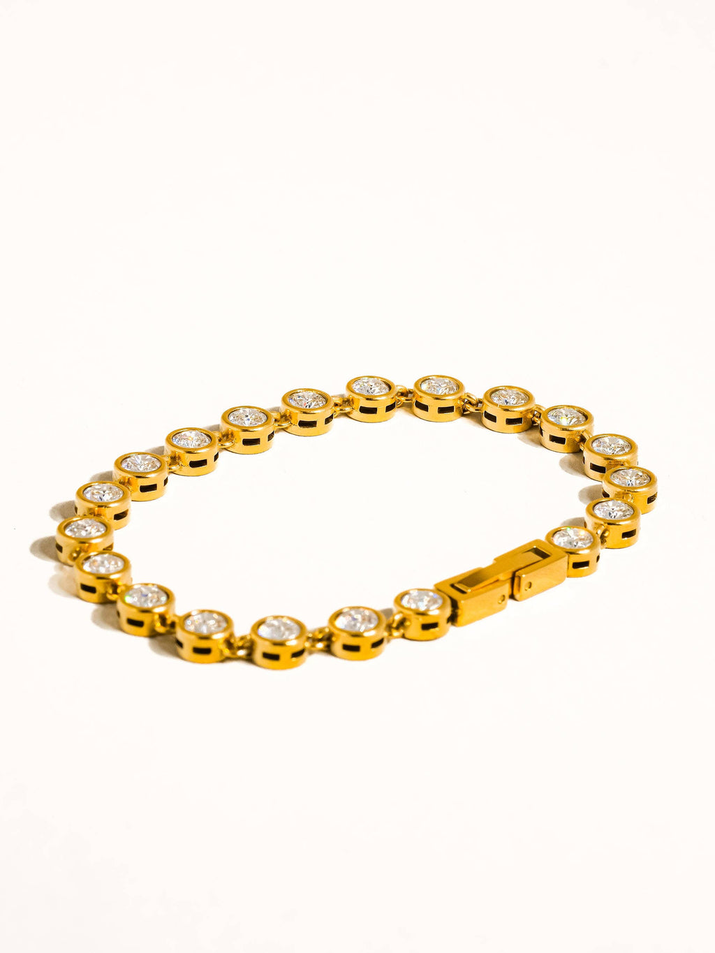 Amity Non-Tarnish Round Rhinestone Bracelet