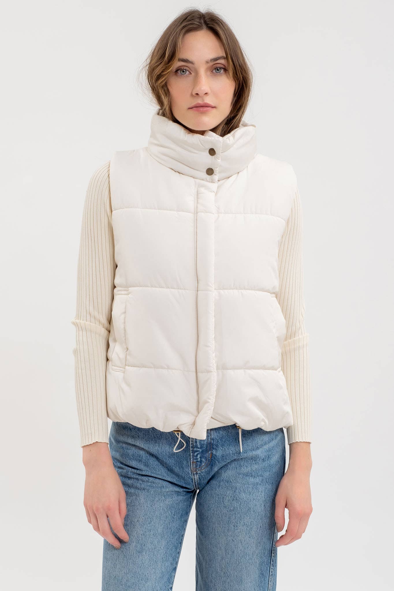On the Go Green Puffer Vest