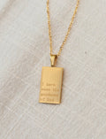 Necklace: 18kt Gold I have seen the goodness of God