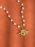 Non-Tarnish Sun Beaded Necklace