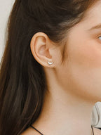 Gaëlle 18K Gold Petite Croissant Stud: Yellow Gold