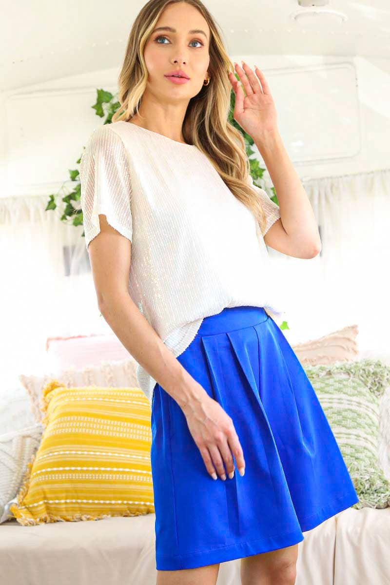 Sequin Party Blouse : Gold