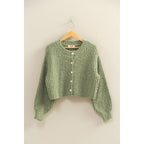 Fluffy Button-Up Cardigan