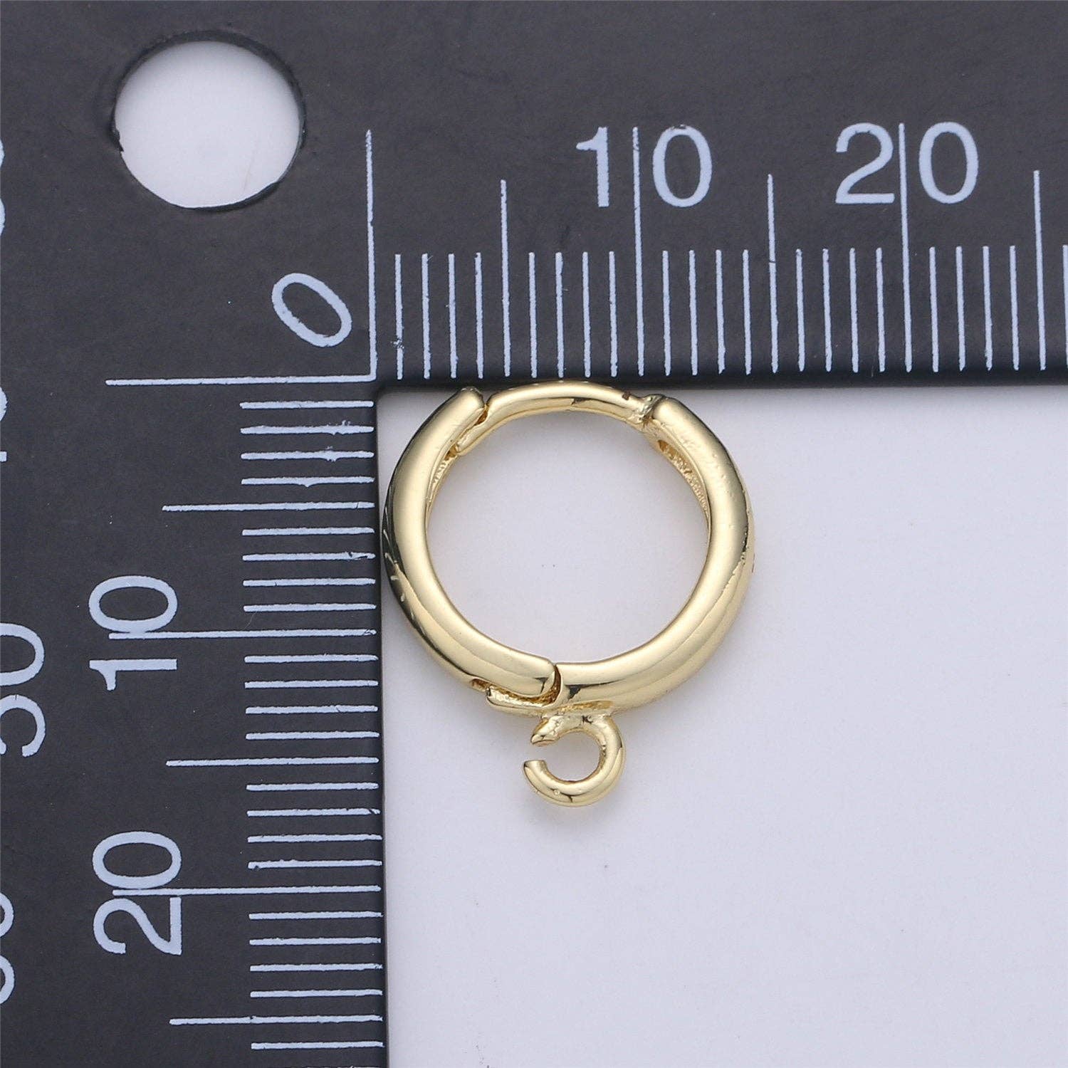 24K Gold Filled Charm Hoops
