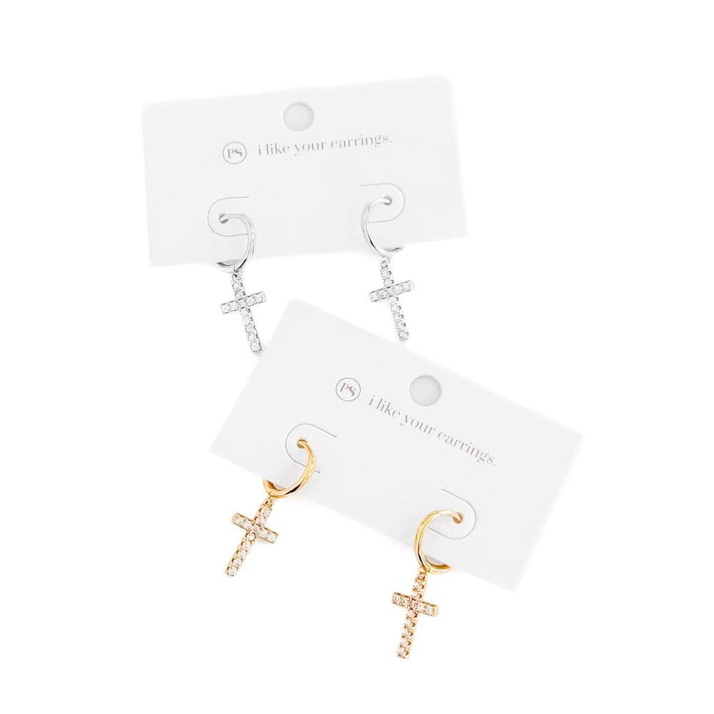 Taryn Cross Earrings - WATERPROOF