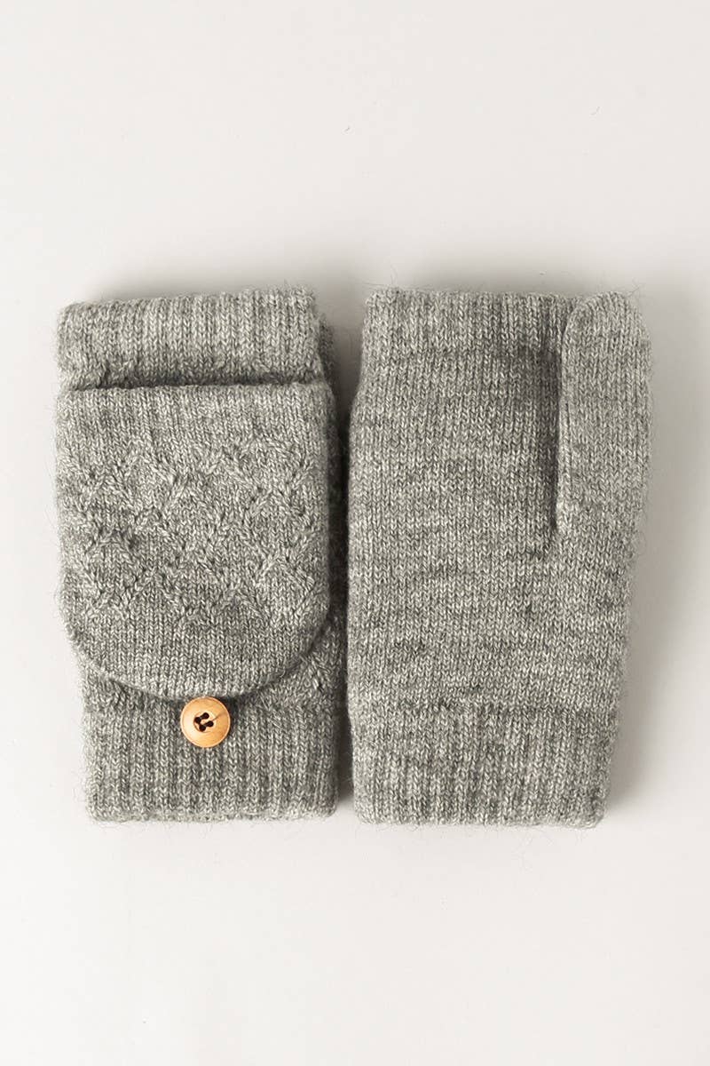 Solid Knit Fingerless Mittens