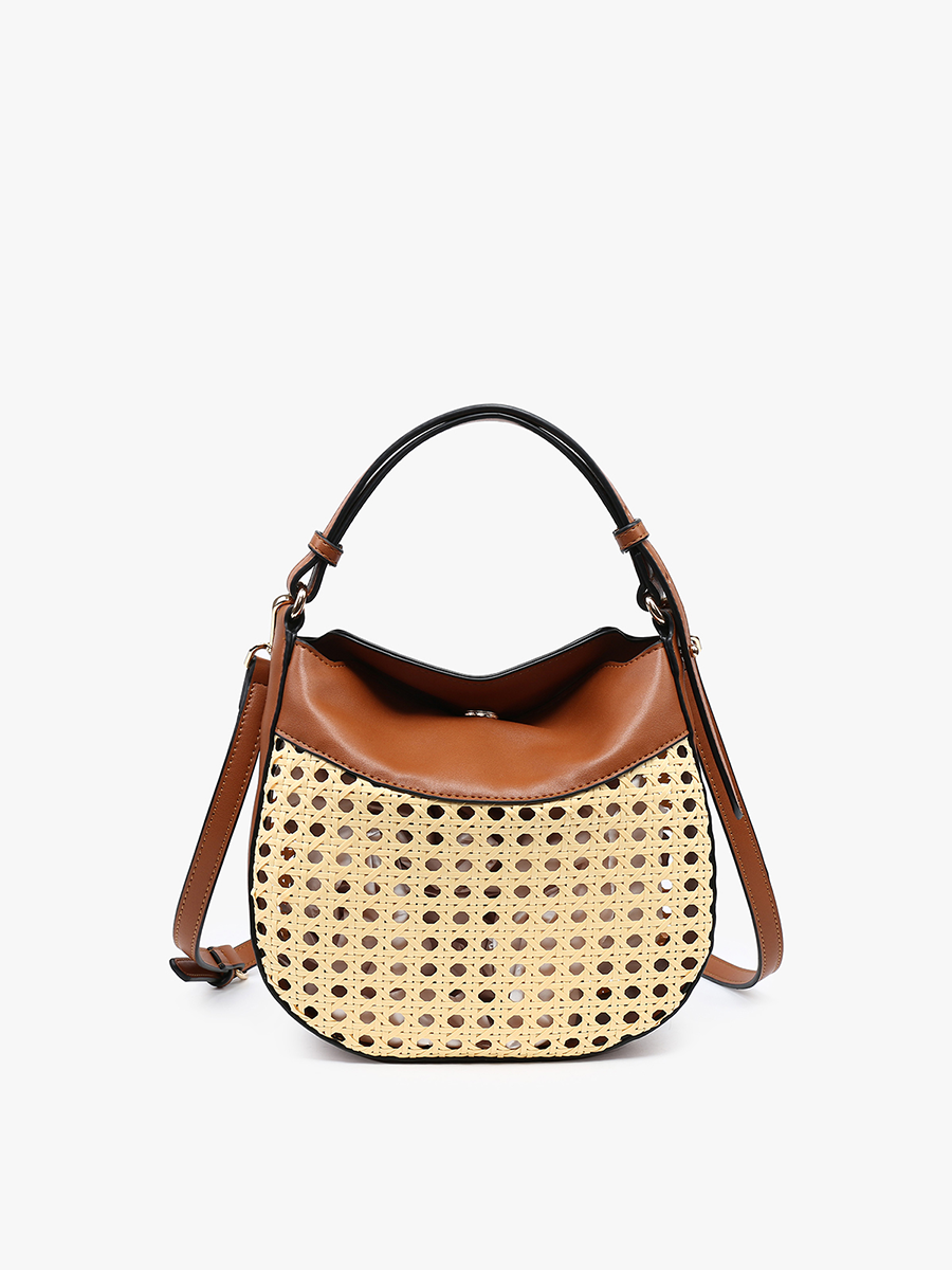 Rattan Leather Bag brown