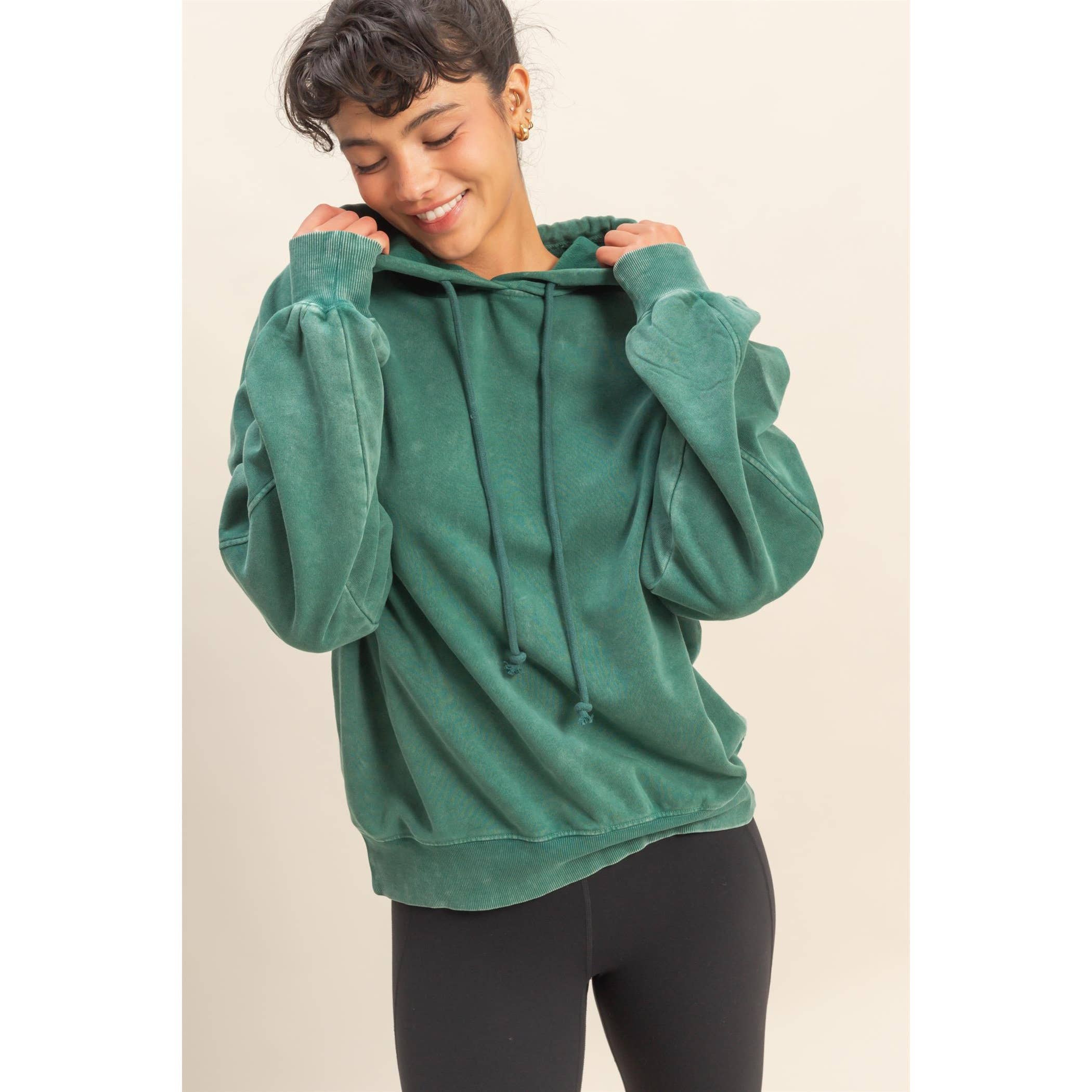 Pink Santa Washed Hoodie