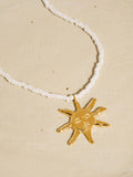 18k Non-Tarnish Sun Beaded Necklace