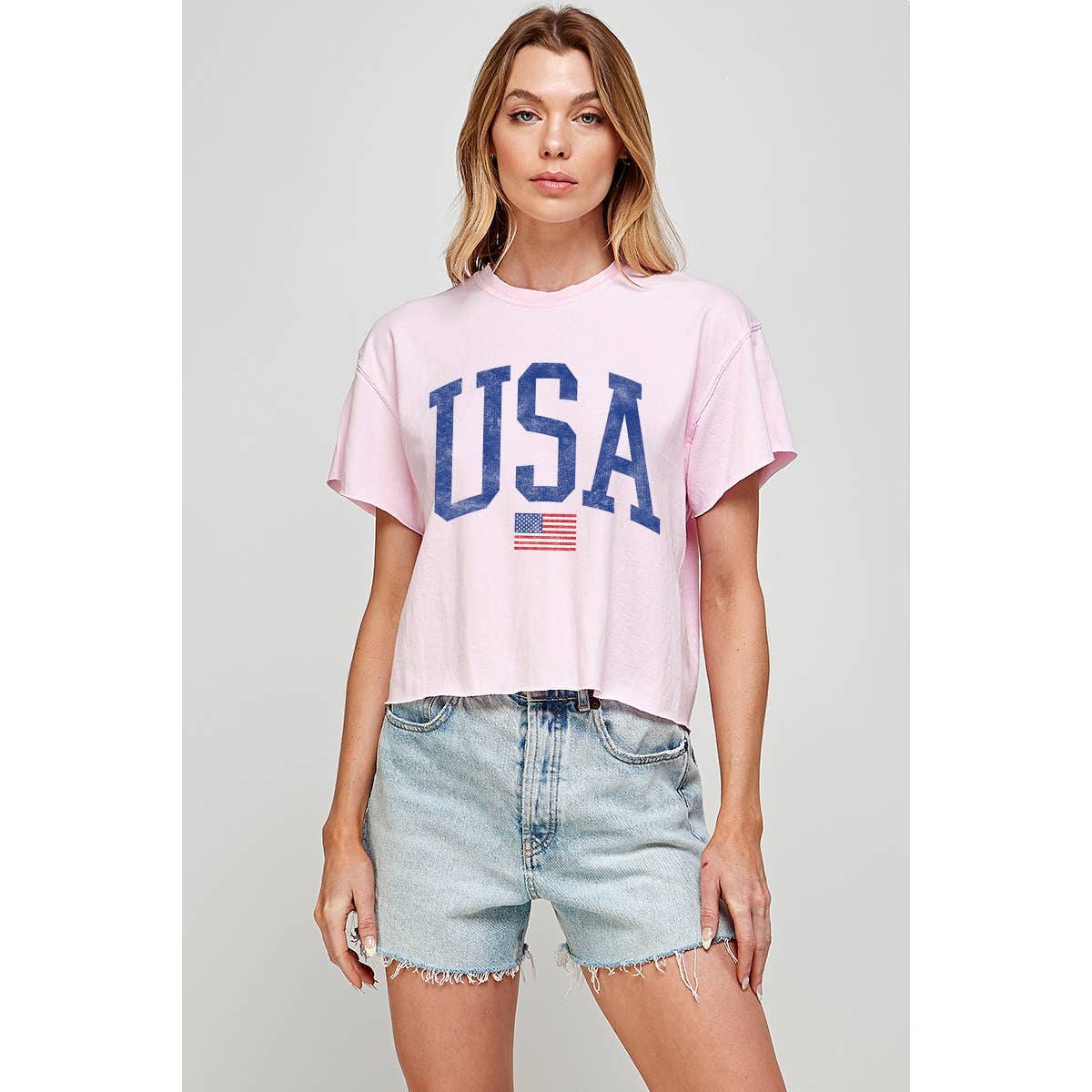 USA Vintage Graphic Crop Top
