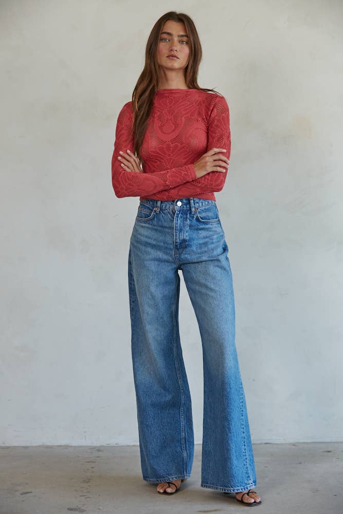 Ash Taupe Jacquard Top