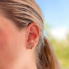 Pumpkin Pie Slice Enamel Stud Earrings