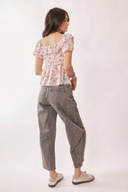 Patch Pocket Wide Leg Barrel Jeans