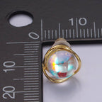 14K Gold Filled Iridescent CZ Studs