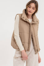 On the Go Green Puffer Vest