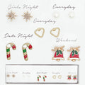 Gold Holiday Stud Set