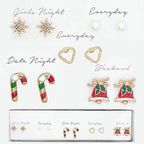 Gold Holiday Stud Set