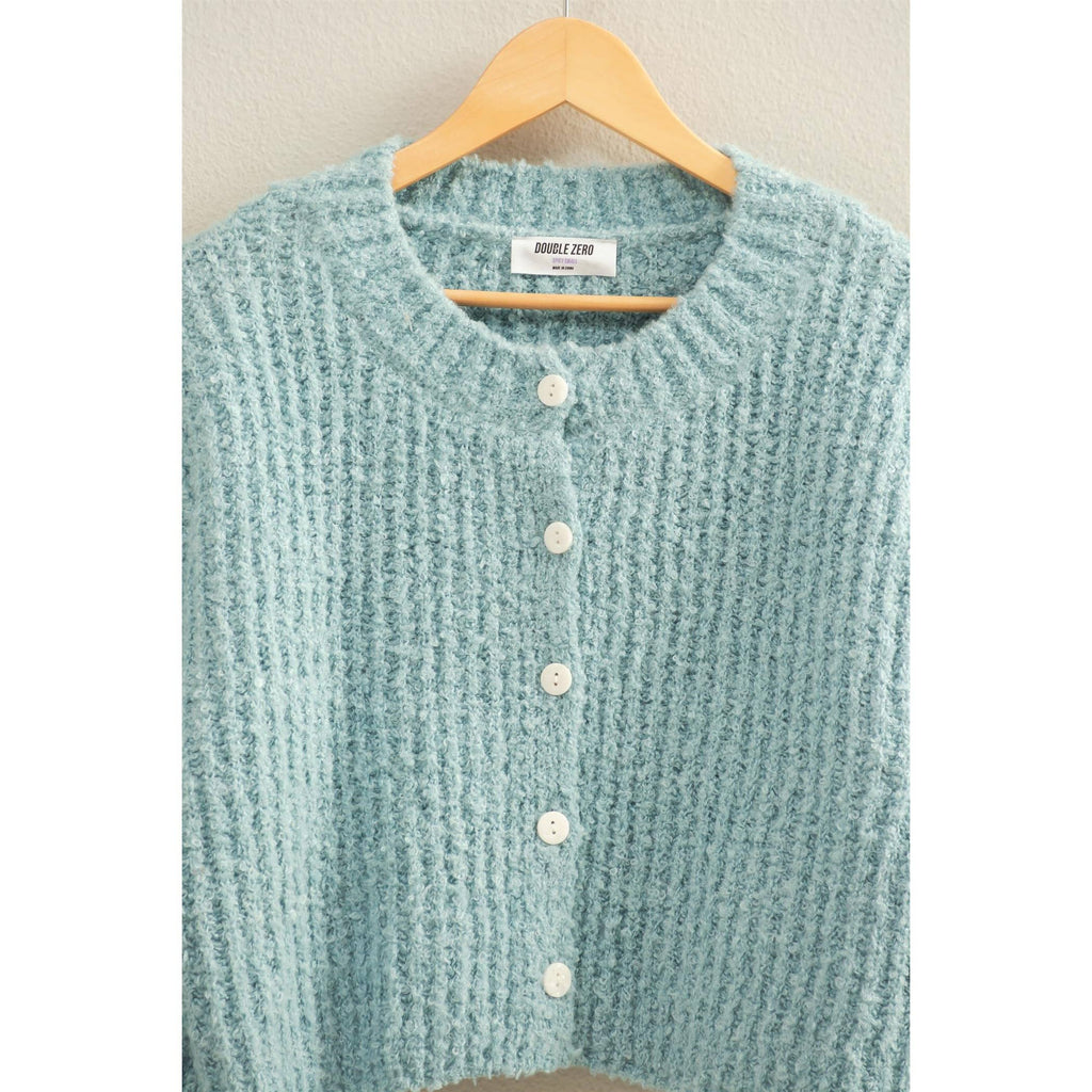 Fluffy Button-Up Cardigan