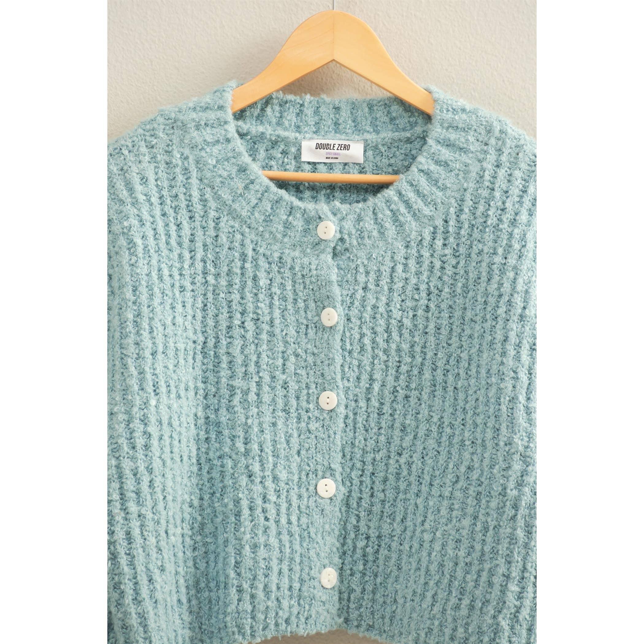 Fluffy Button-Up Cardigan