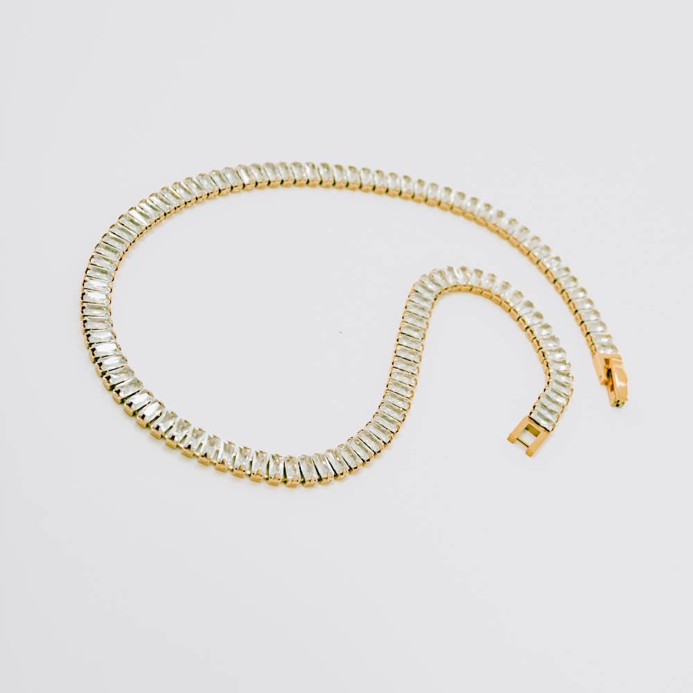 Dazed In Diamonds Choker Necklace - WATERPROOF