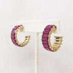 Colorful CZ Hoops