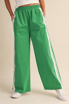 SIDE LACE KELLY GREEN PANTS