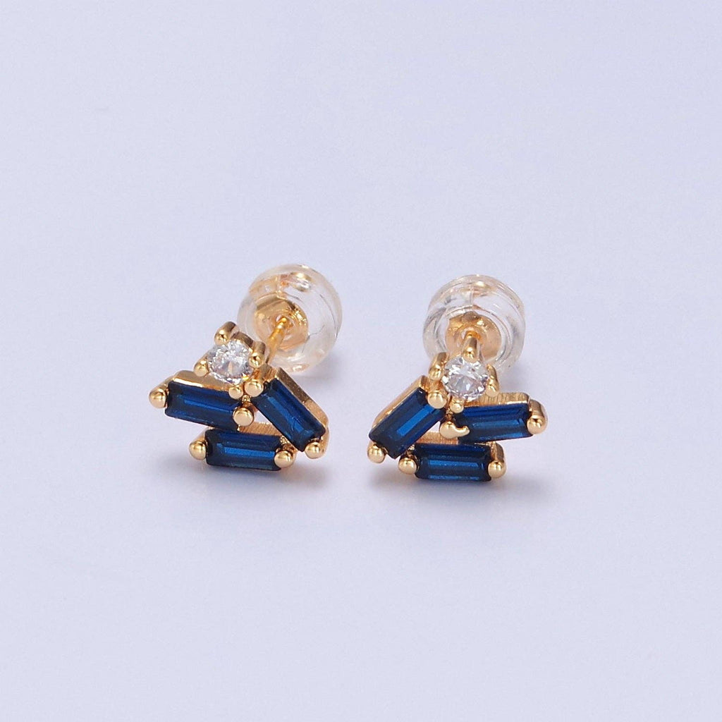 Sapphire Blue CZ Studs