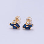 Sapphire Blue CZ Studs
