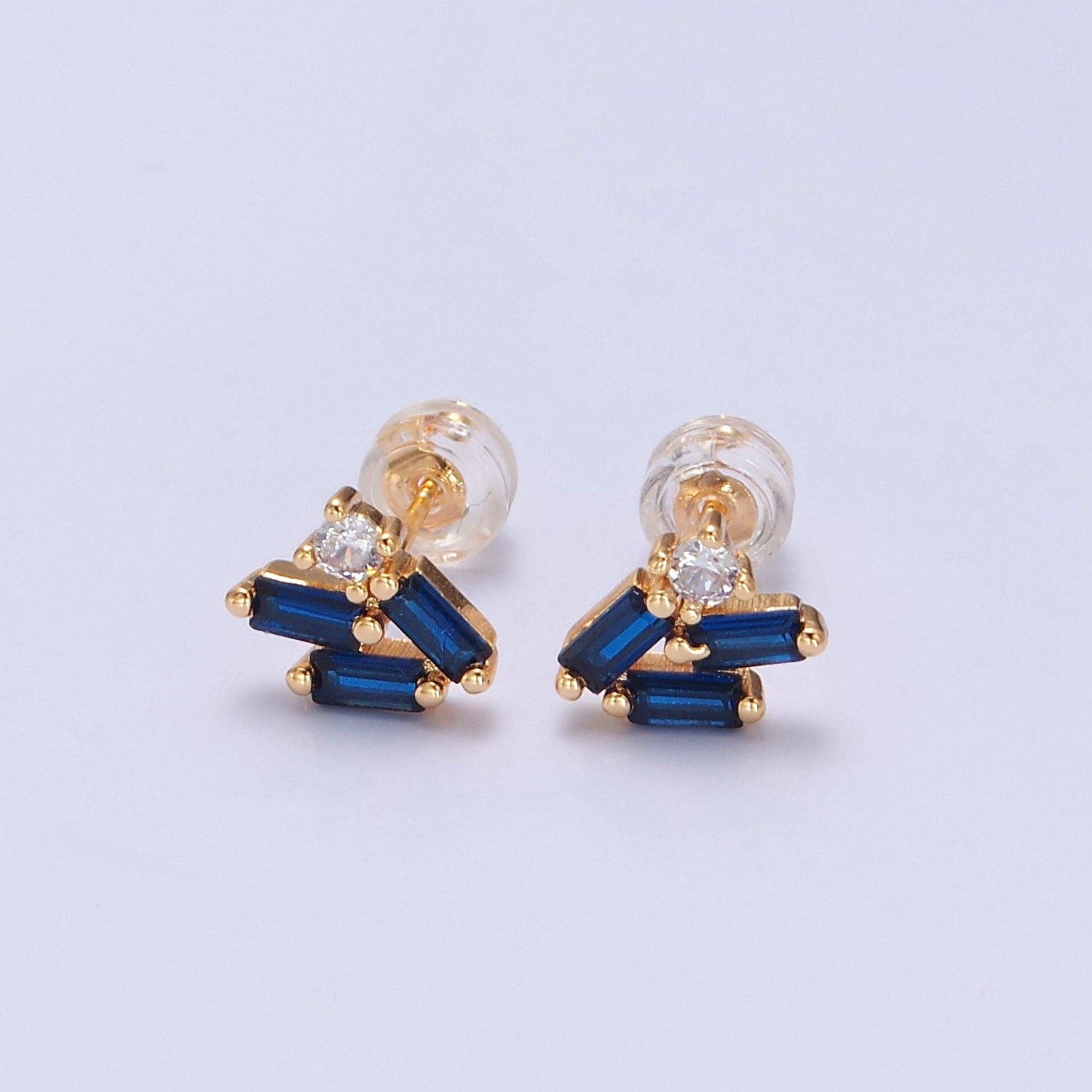 Sapphire Blue CZ Studs