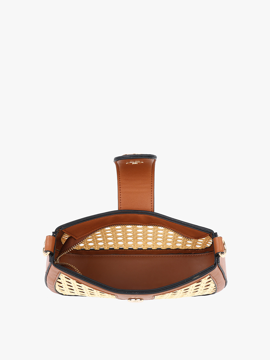 Rattan Snap Crossbody