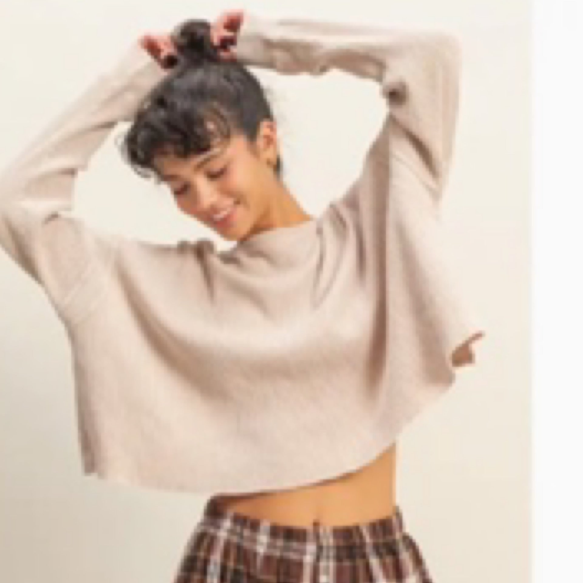 Open Back Knit Long Sleeve