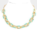 Turquoise Enamel Necklace