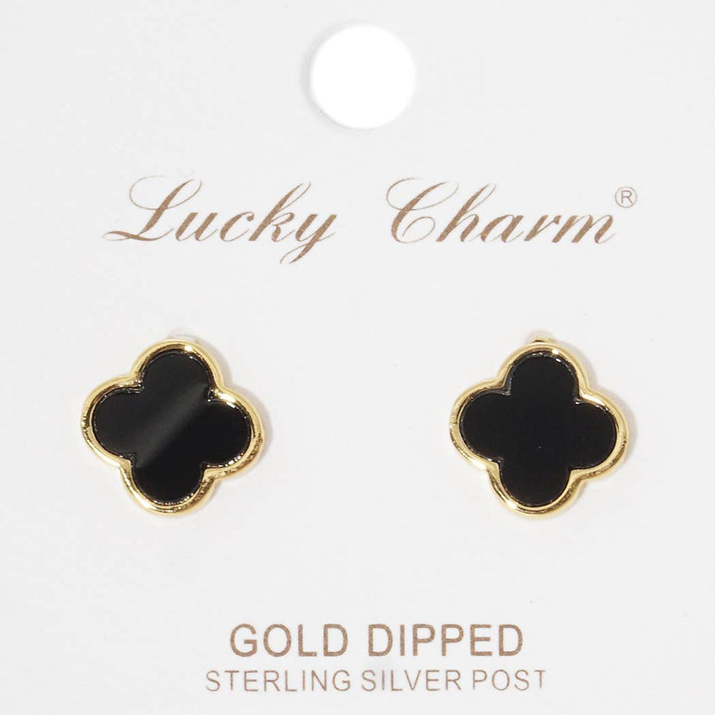 Gold-Dipped Clover Earring