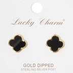 Gold-Dipped Clover Earring