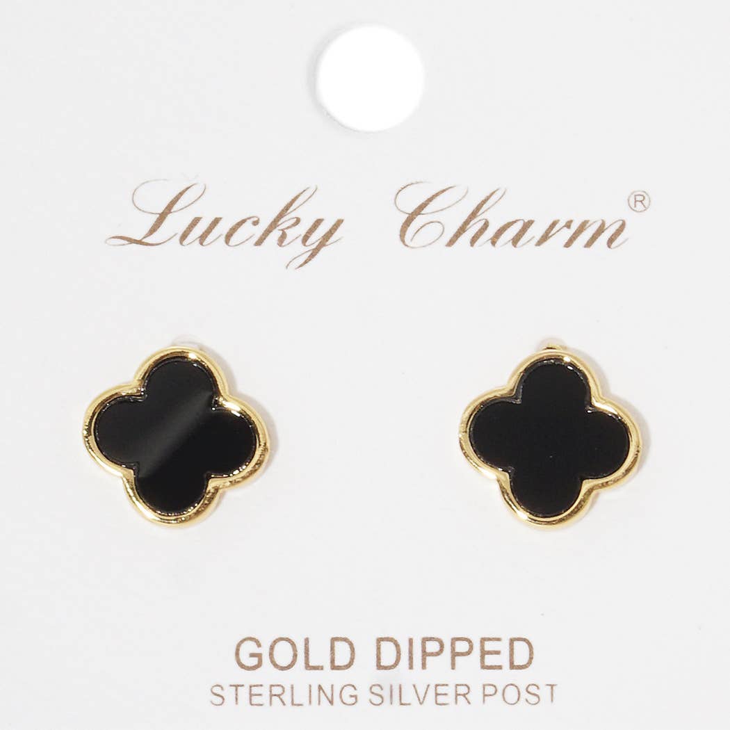 Gold-Dipped Clover Earring