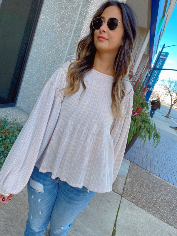 Vanilla Latte Waffle Knit